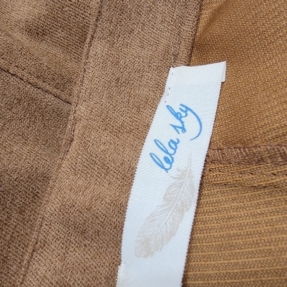 Lela Sky Brown Mini Skirt Front Buttons and Pockets Size M - Picture 9 of 12